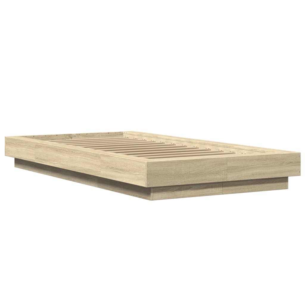 Giroletto Luci LED Rovere Sonoma 100x200cm in Legno Multistrato | homemem39