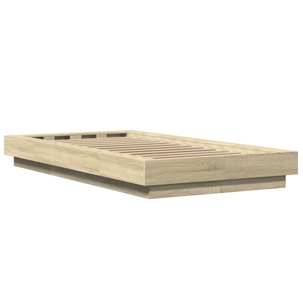 Giroletto Luci LED Rovere Sonoma 100x200cm in Legno Multistrato | homemem39