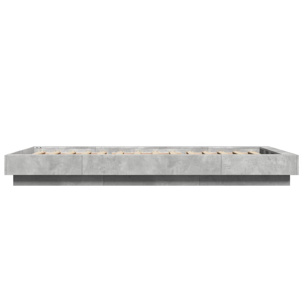 Giroletto Luci LED Grigio Cemento 100x200 cm Legno Multistrato | homemem39