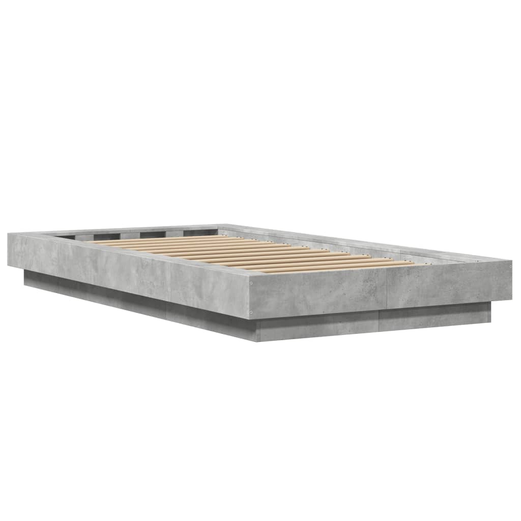 Giroletto Luci LED Grigio Cemento 100x200 cm Legno Multistrato | homemem39