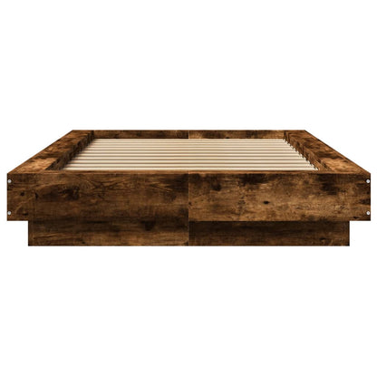 Giroletto con Luci LED Rovere Fumo 100x200 cm Legno Multistrato | homemem39