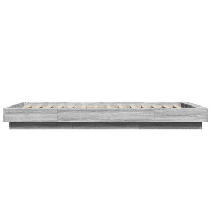 Giroletto Luci LED Grigio Sonoma 100x200cm in Legno Multistrato | homemem39