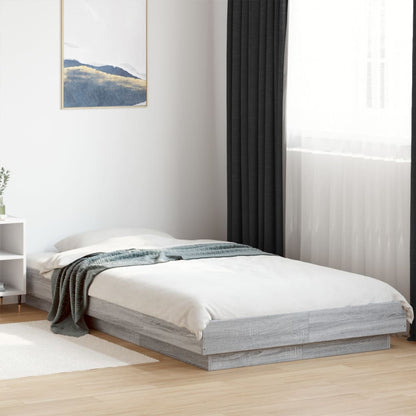 Giroletto Luci LED Grigio Sonoma 100x200cm in Legno Multistrato | homemem39