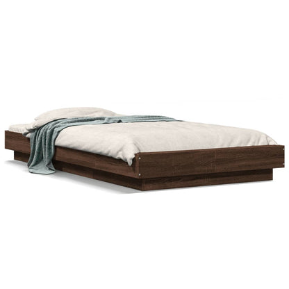 Giroletto Luci LED Rovere Marrone 100x200 cm Legno Multistrato | homemem39