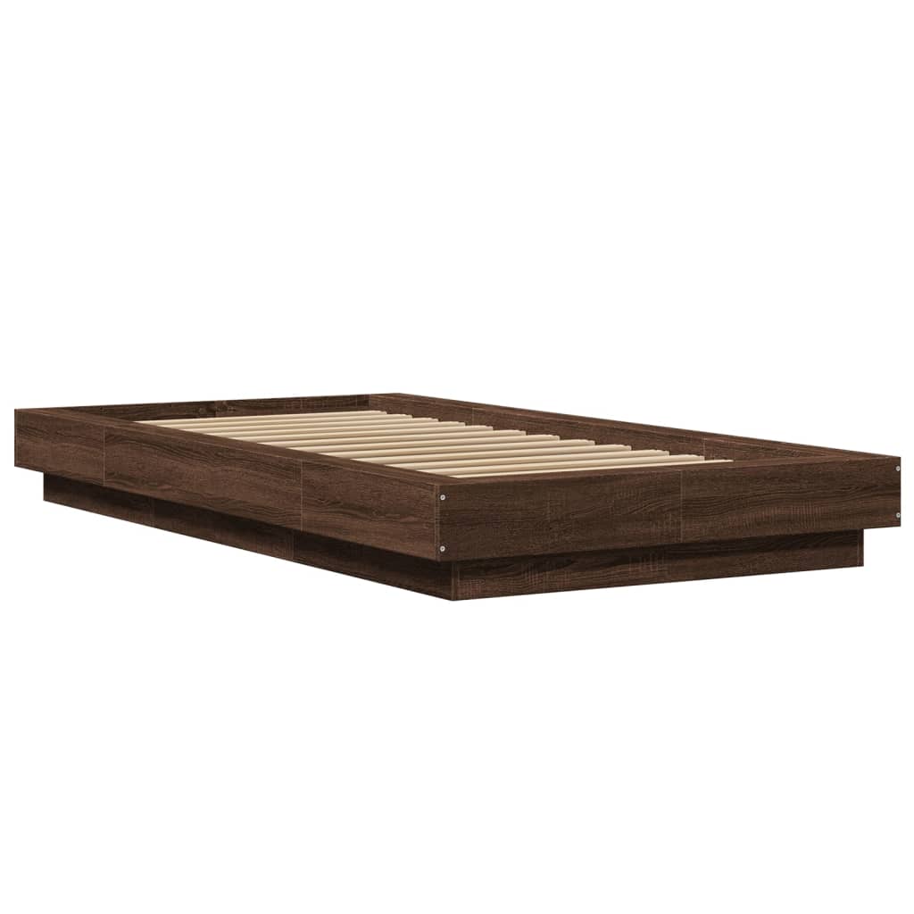 Giroletto Luci LED Rovere Marrone 100x200 cm Legno Multistrato | homemem39