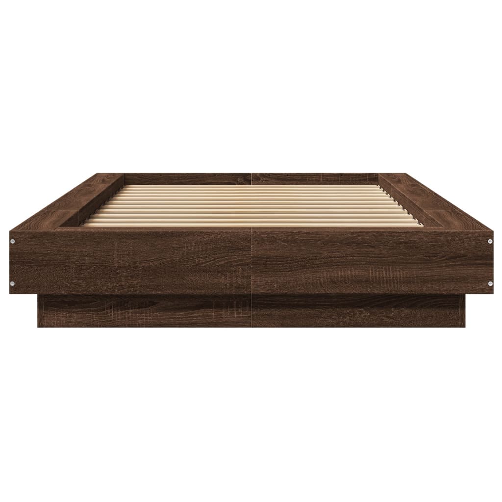 Giroletto Luci LED Rovere Marrone 100x200 cm Legno Multistrato | homemem39