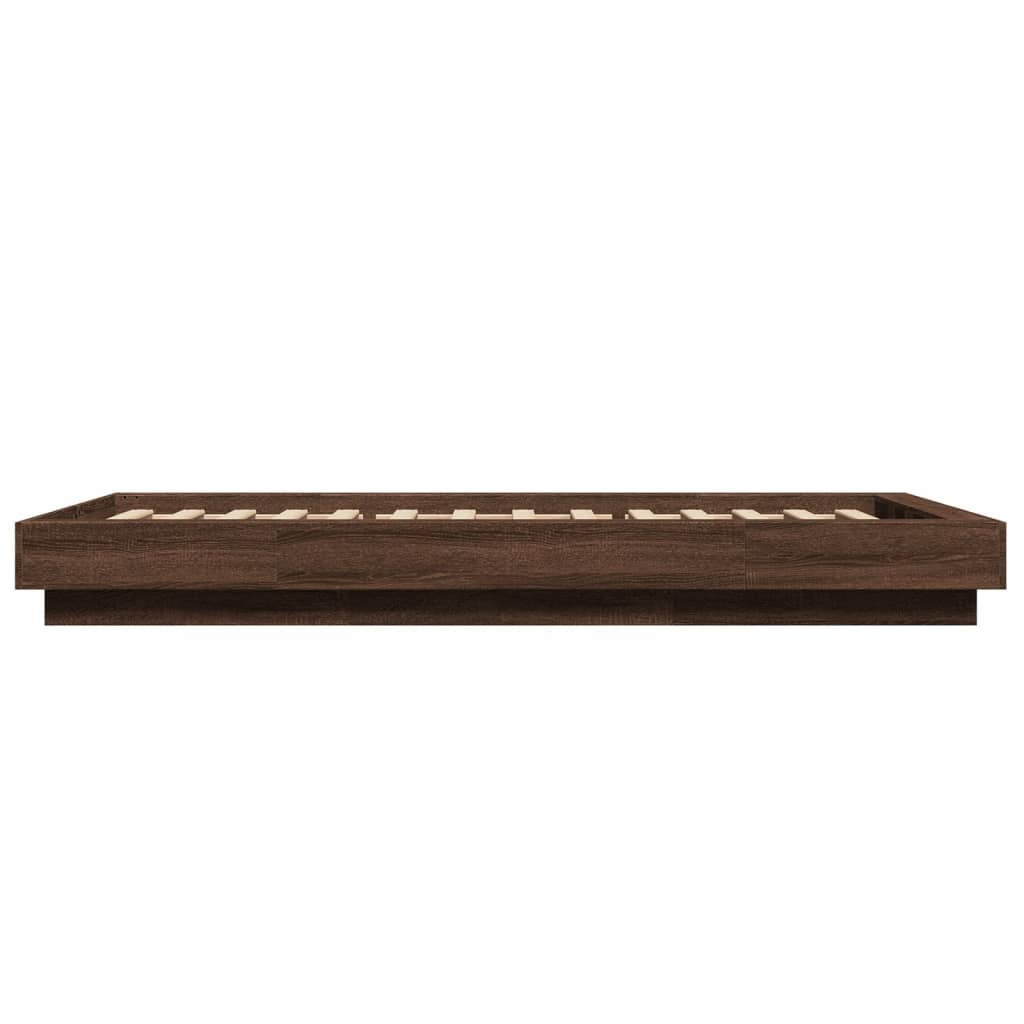 Giroletto Luci LED Rovere Marrone 100x200 cm Legno Multistrato | homemem39