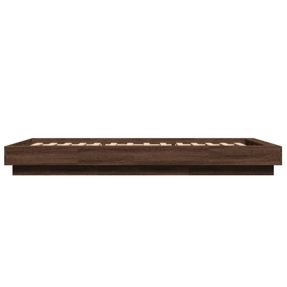 Giroletto Luci LED Rovere Marrone 100x200 cm Legno Multistrato | homemem39