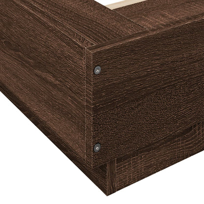 Giroletto Luci LED Rovere Marrone 100x200 cm Legno Multistrato | homemem39