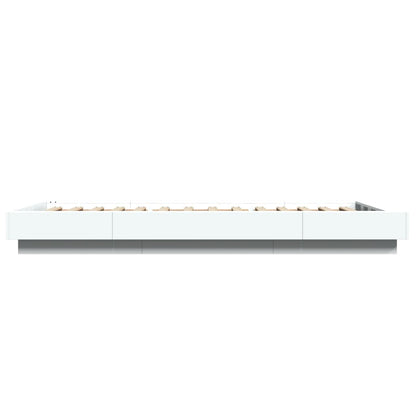 Giroletto con Luci LED Bianco 90x200 cm in Legno Multistrato | homemem39