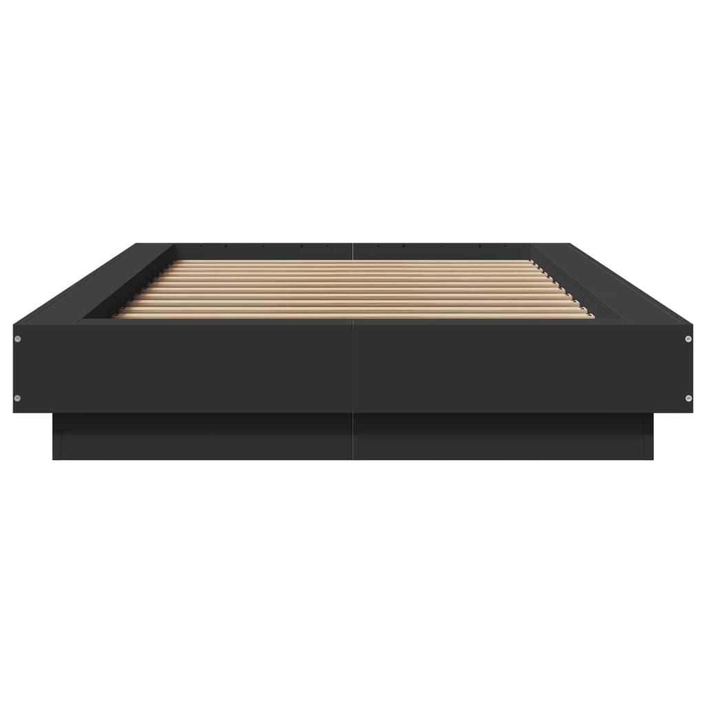 Giroletto con Luci LED Nero 90x200 cm in Legno Multistrato | homemem39