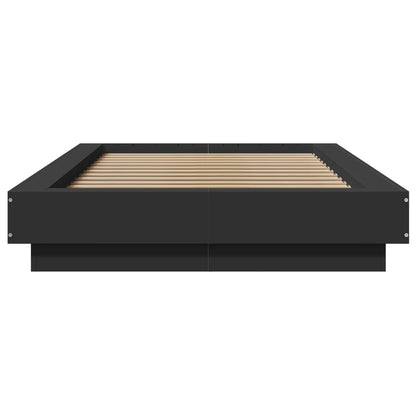 Giroletto con Luci LED Nero 90x200 cm in Legno Multistrato | homemem39