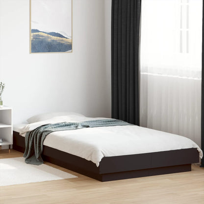 Giroletto con Luci LED Nero 90x200 cm in Legno Multistrato | homemem39