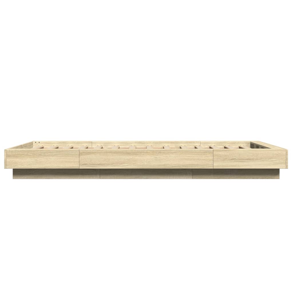 Giroletto con Luci LED Rovere Sonoma 90x200cm Legno Multistrato - homemem39