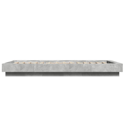 Giroletto Luci LED Grigio Cemento 90x200cm in Legno Multistrato