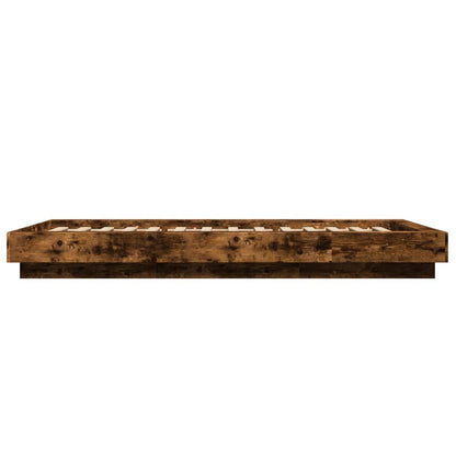 Giroletto con Luci LED Rovere Fumo 90x200 cm Legno Multistrato | homemem39