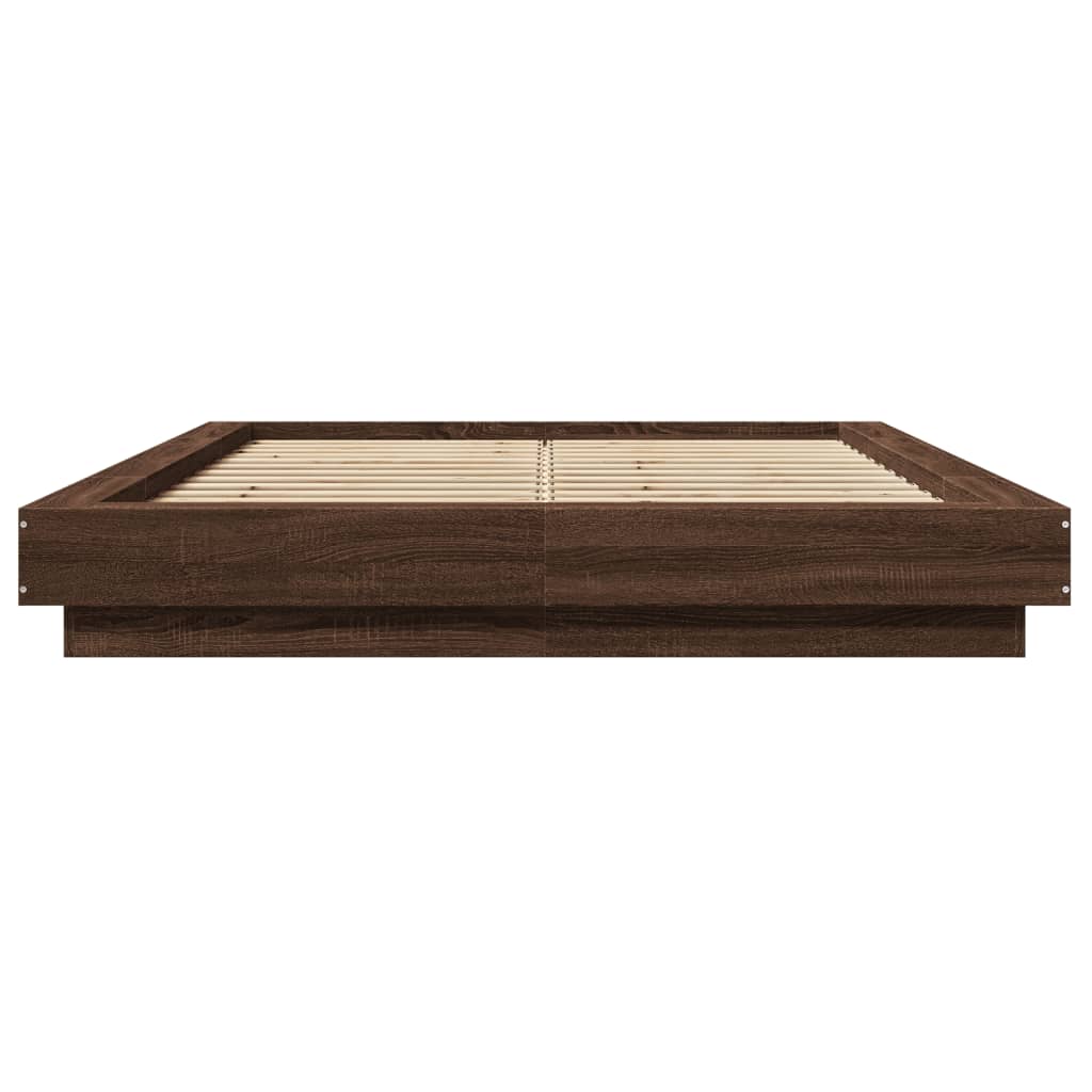 Giroletto Luci LED Rovere Marrone 135x190 cm Legno Multistrato - homemem39