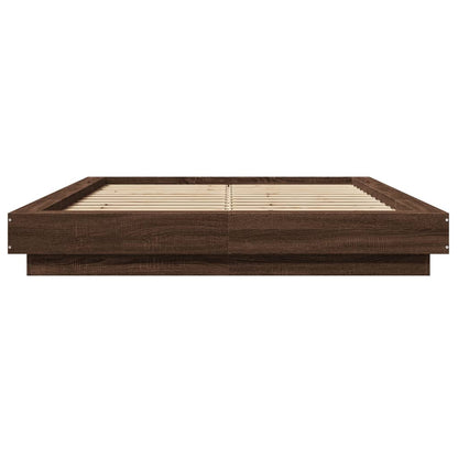 Giroletto Luci LED Rovere Marrone 135x190 cm Legno Multistrato - homemem39