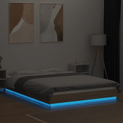 Giroletto Luci LED Rovere Sonoma 120x190 cm Legno Multistrato