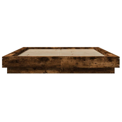 Giroletto con Luci LED Rovere Fumo 120x190 cm Legno Multistrato | homemem39