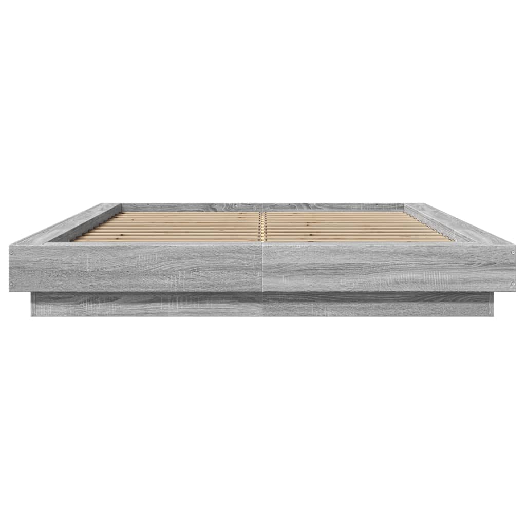 Giroletto Luci LED Grigio Sonoma 120x190 cm Legno Multistrato | homemem39