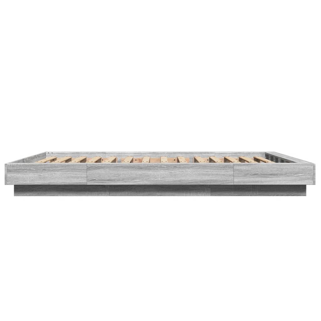 Giroletto Luci LED Grigio Sonoma 120x190 cm Legno Multistrato | homemem39
