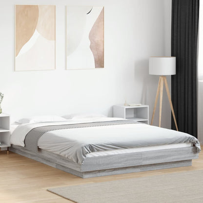 Giroletto Luci LED Grigio Sonoma 120x190 cm Legno Multistrato | homemem39