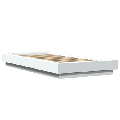 Giroletto con Luci LED Bianco 90x190 cm in Legno Multistrato | homemem39