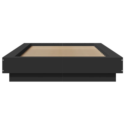 Giroletto con Luci LED Nero 90x190 cm in Legno Multistrato | homemem39