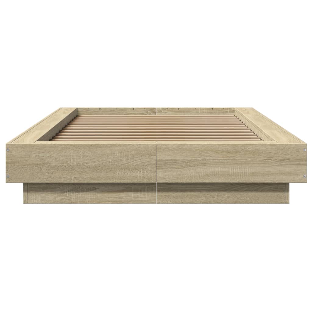 Giroletto Luci LED Rovere Sonoma 90x190 cm in Legno Multistrato | homemem39