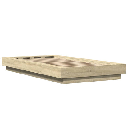 Giroletto Luci LED Rovere Sonoma 90x190 cm in Legno Multistrato | homemem39
