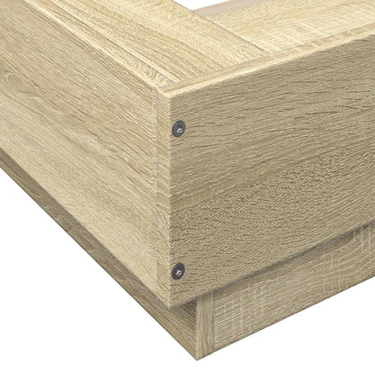 Giroletto Luci LED Rovere Sonoma 90x190 cm in Legno Multistrato | homemem39