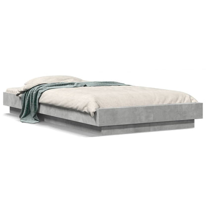 Giroletto Luci LED Grigio Cemento 90x190cm in Legno Multistrato | homemem39