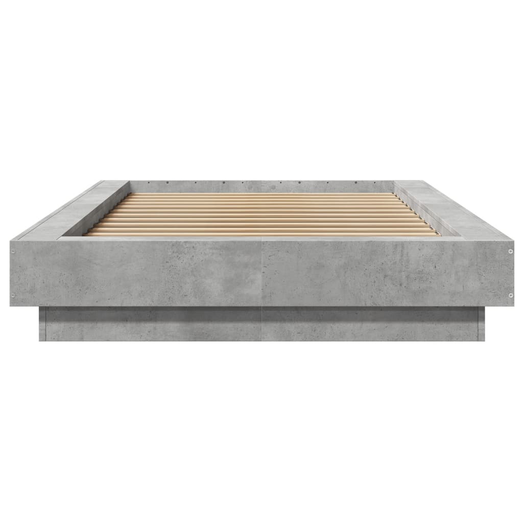 Giroletto Luci LED Grigio Cemento 90x190cm in Legno Multistrato | homemem39
