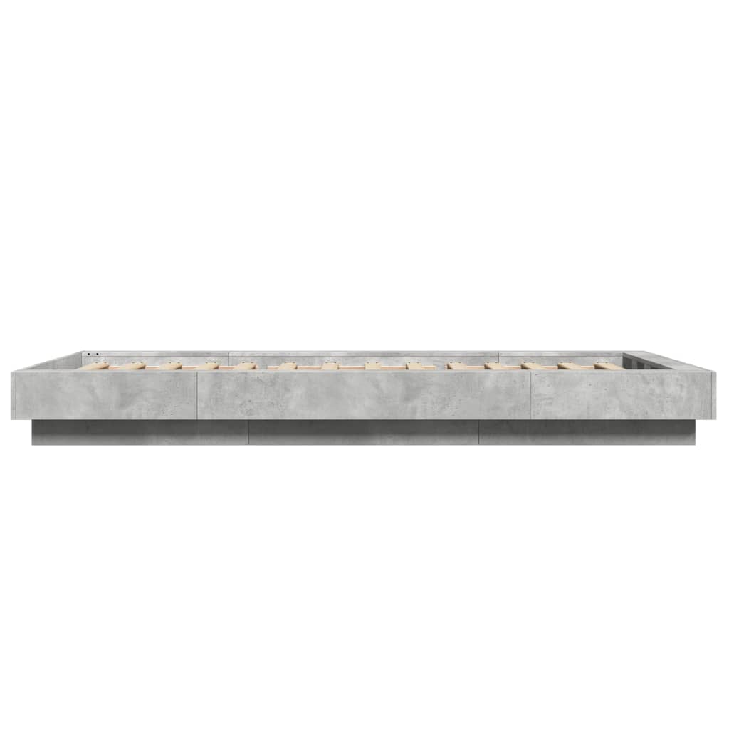 Giroletto Luci LED Grigio Cemento 90x190cm in Legno Multistrato | homemem39