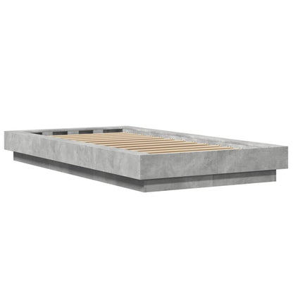 Giroletto Luci LED Grigio Cemento 90x190cm in Legno Multistrato | homemem39