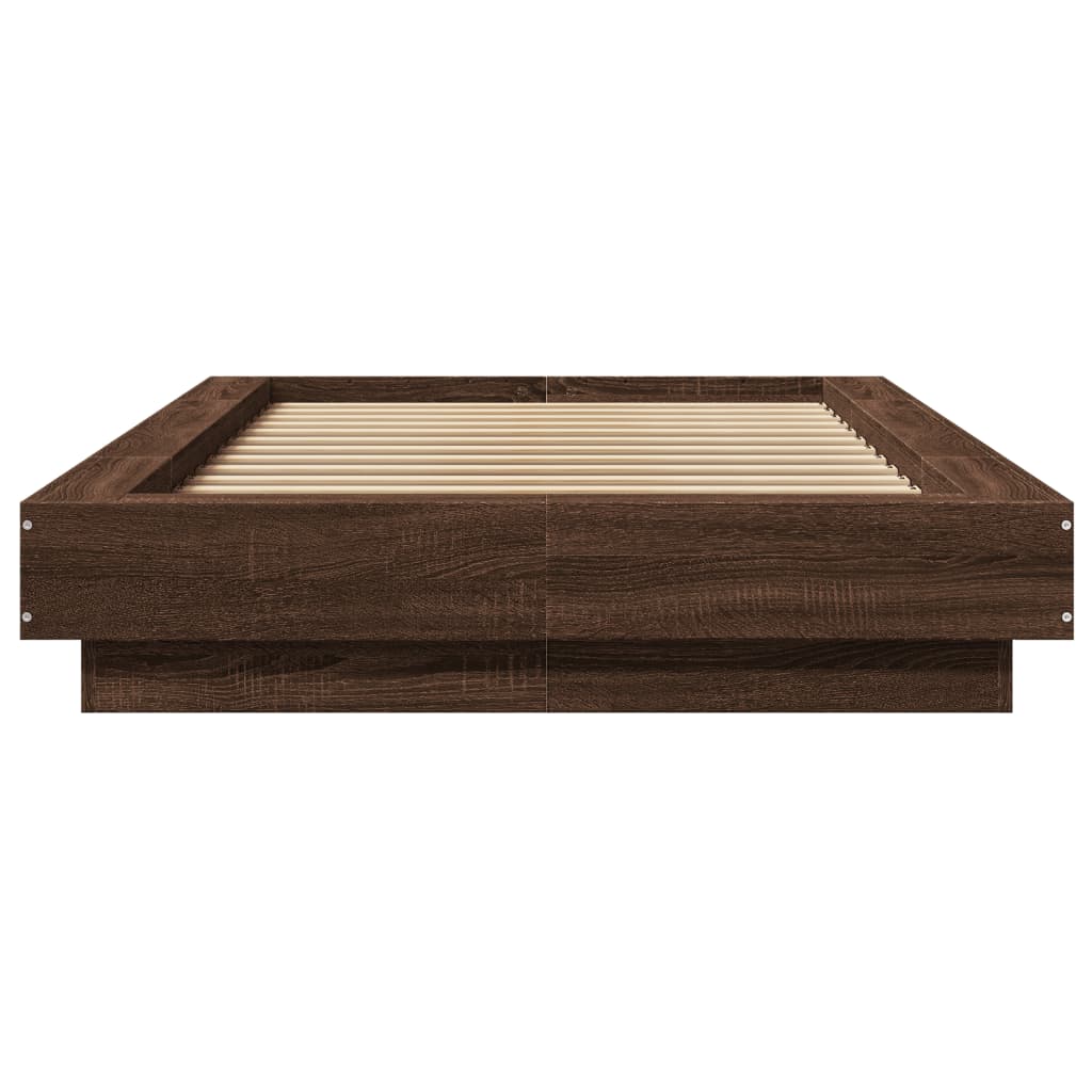 Giroletto Luci LED Rovere Marrone 90x190cm in Legno Multistrato | homemem39