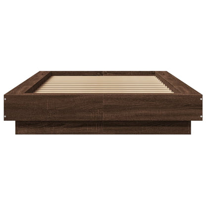 Giroletto Luci LED Rovere Marrone 90x190cm in Legno Multistrato | homemem39