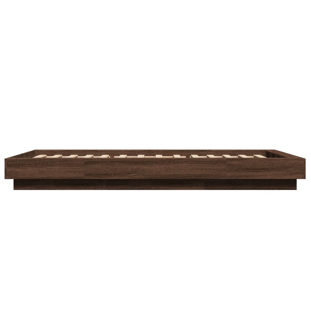 Giroletto Luci LED Rovere Marrone 90x190cm in Legno Multistrato | homemem39