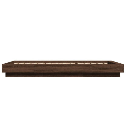 Giroletto Luci LED Rovere Marrone 90x190cm in Legno Multistrato | homemem39