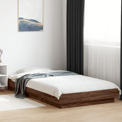 Giroletto Luci LED Rovere Marrone 90x190cm in Legno Multistrato | homemem39