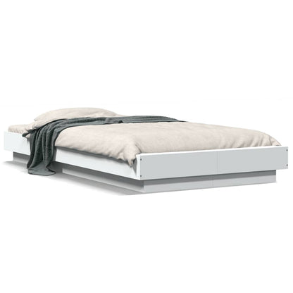 Giroletto con Luci LED Bianco 75x190 cm in Legno Multistrato | homemem39