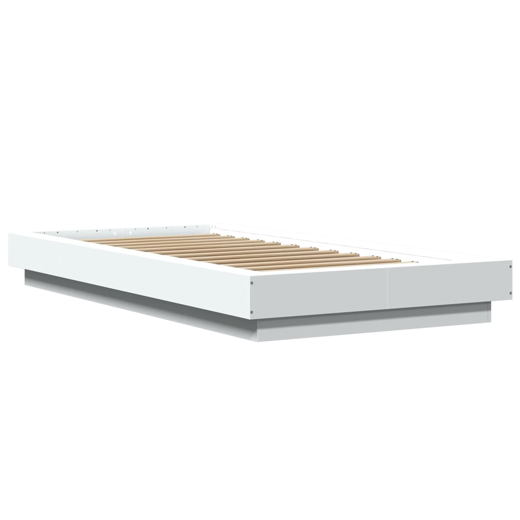 Giroletto con Luci LED Bianco 75x190 cm in Legno Multistrato | homemem39
