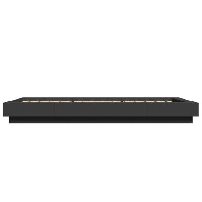 Giroletto con Luci LED Nero 75x190 cm in Legno Multistrato | homemem39