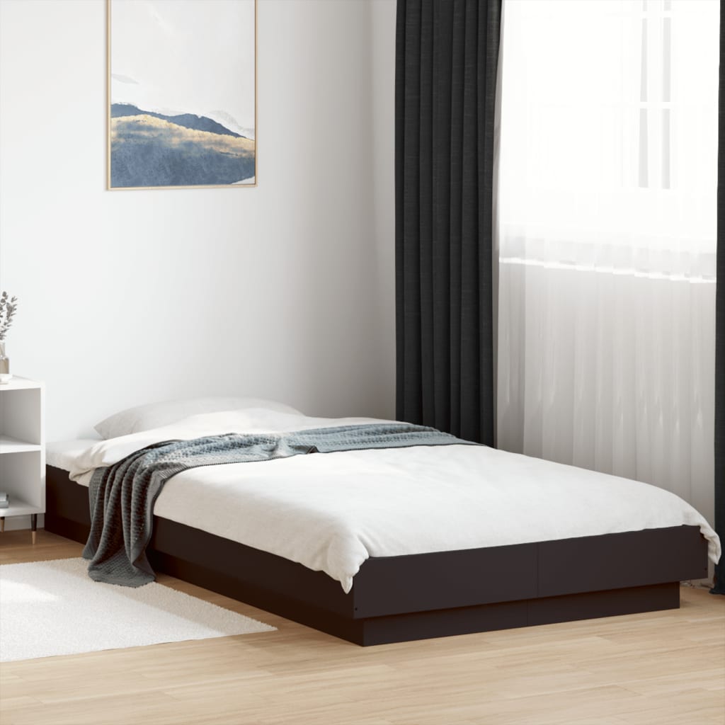 Giroletto con Luci LED Nero 75x190 cm in Legno Multistrato | homemem39