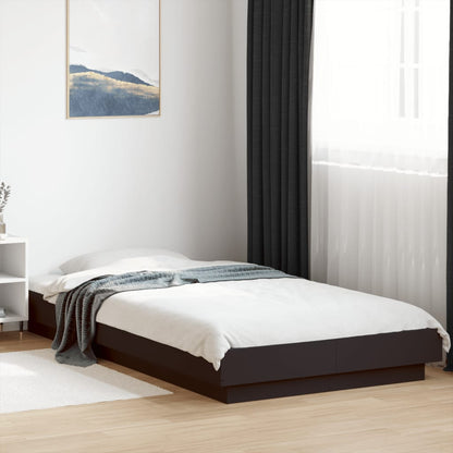 Giroletto con Luci LED Nero 75x190 cm in Legno Multistrato | homemem39