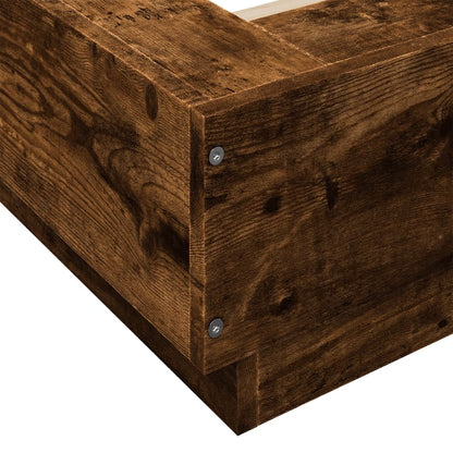 Giroletto Luci LED Rovere Fumo 75x190 cm in Legno Multistrato | homemem39