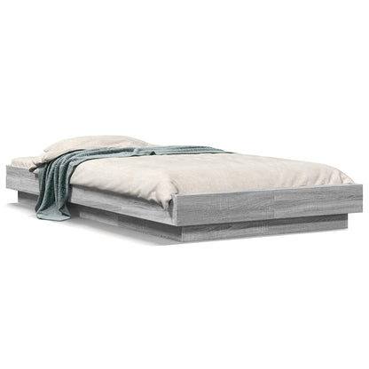 Giroletto Luci LED Grigio Sonoma 75x190 cm in Legno Multistrato | homemem39
