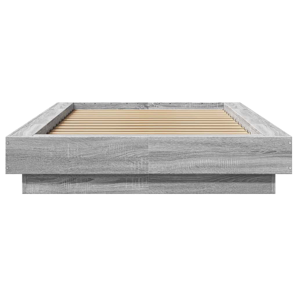 Giroletto Luci LED Grigio Sonoma 75x190 cm in Legno Multistrato | homemem39
