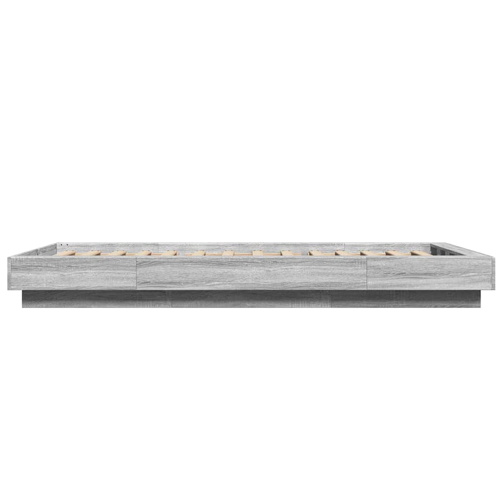 Giroletto Luci LED Grigio Sonoma 75x190 cm in Legno Multistrato | homemem39